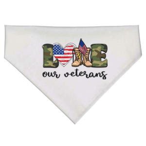 Love Our Veterans Support Our Veterans USA-Made Doggie Bandana