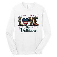 Love Our Veterans Day Proud Military Long Sleeve Shirt