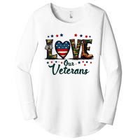 Love Our Veterans Day Proud Military Women's Perfect Tri Tunic Long Sleeve Shirt