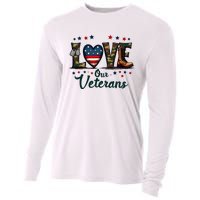 Love Our Veterans Day Proud Military Cooling Performance Long Sleeve Crew