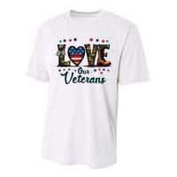 Love Our Veterans Day Proud Military Performance Sprint T-Shirt