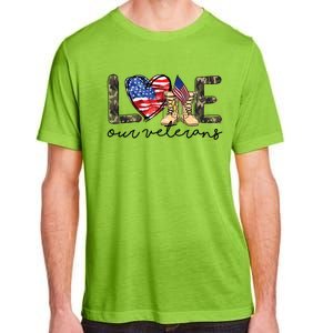 Love Our Veterans Us Military Veterans Day Great Gift Adult ChromaSoft Performance T-Shirt