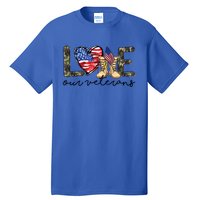 Love Our Veterans Us Military Veterans Day Great Gift Tall T-Shirt