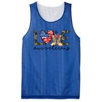 Love Our Veterans Us Military Veterans Day Great Gift Mesh Reversible Basketball Jersey Tank