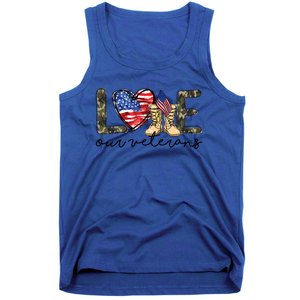 Love Our Veterans Us Military Veterans Day Great Gift Tank Top