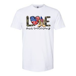 Love Our Veterans Us Military Veterans Day Great Gift Softstyle CVC T-Shirt