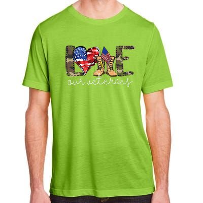 Love Our Veterans Us Military S Veterans Day Adult ChromaSoft Performance T-Shirt