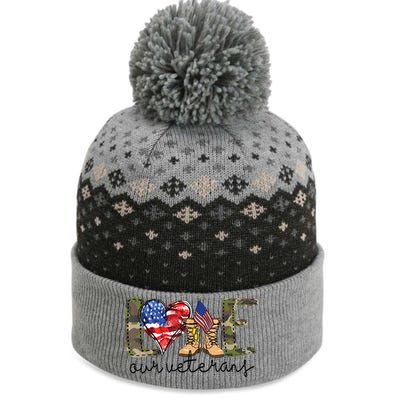 Love Our Veterans The Baniff Cuffed Pom Beanie