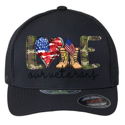 Love Our Veterans Flexfit Unipanel Trucker Cap