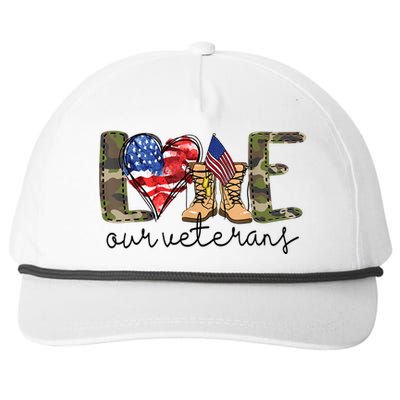 Love Our Veterans Snapback Five-Panel Rope Hat