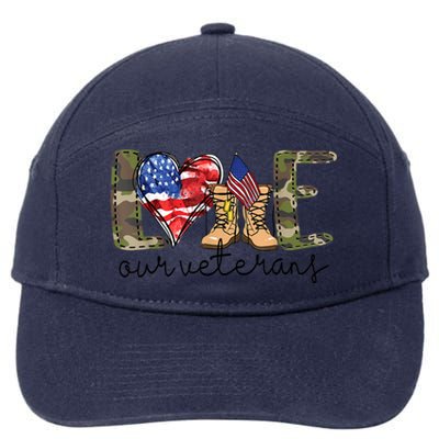 Love Our Veterans 7-Panel Snapback Hat