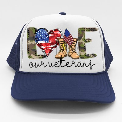 Love Our Veterans Trucker Hat