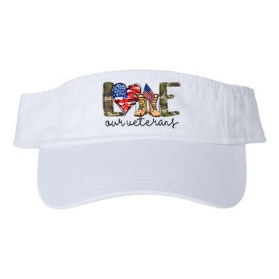 Love Our Veterans Valucap Bio-Washed Visor