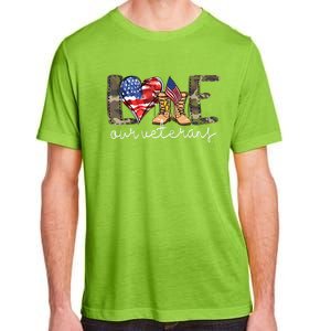 Love Our Veterans Us Military Gifts Veterans Day Adult ChromaSoft Performance T-Shirt