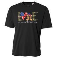 Love Our Veterans Us Military Gifts Veterans Day Cooling Performance Crew T-Shirt