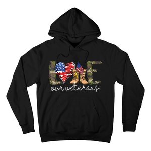 Love Our Veterans Us Military Gifts Veterans Day Hoodie