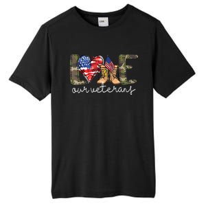 Love Our Veterans Us Military Gifts Veterans Day Tall Fusion ChromaSoft Performance T-Shirt