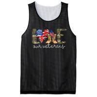 Love Our Veterans Us Military Gifts Veterans Day Mesh Reversible Basketball Jersey Tank