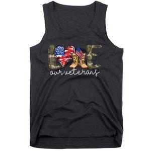 Love Our Veterans Us Military Gifts Veterans Day Tank Top