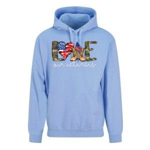 Love Our Veterans Us Military Gifts Veterans Day Unisex Surf Hoodie