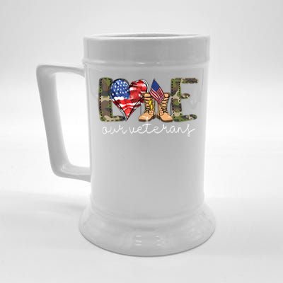 Love Our Veterans Us Military Gifts Veterans Day Beer Stein