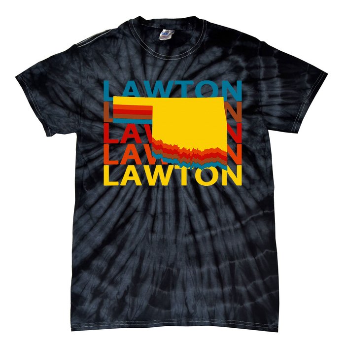 Lawton Oklahoma Vintage Repeat Ok Souvenirs Tie-Dye T-Shirt