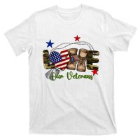 Love Our Veterans Day Proud Military American Flag T-Shirt