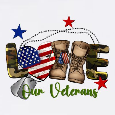 Love Our Veterans Day Proud Military American Flag T-Shirt