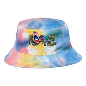 Love Our Veterans US Military Gifts Veterans Days Wo Tie Dye Newport Bucket Hat