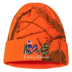 Love Our Veterans US Military Gifts Veterans Days Wo Kati Licensed 12" Camo Beanie