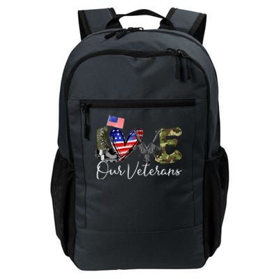 Love Our Veterans US Military Gifts Veterans Days Wo Daily Commute Backpack