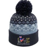 Love Our Veterans US Military Gifts Veterans Days Wo The Baniff Cuffed Pom Beanie