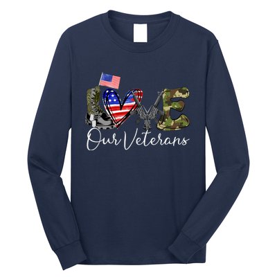 Love Our Veterans US Military Gifts Veterans Days Wo Long Sleeve Shirt