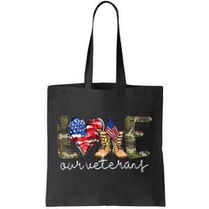 Love Our Veterans Us Military Gifts Veterans Day Tote Bag