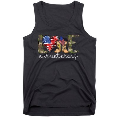 Love Our Veterans Us Military Gifts Veterans Day Tank Top