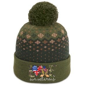 Love Our Veterans Us Military Gifts Veterans Day The Baniff Cuffed Pom Beanie