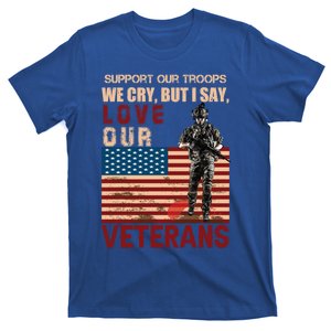 Love Our Veterans Retired Soldier U S Flag Gift T-Shirt