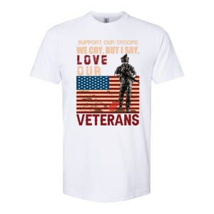 Love Our Veterans Retired Soldier U S Flag Gift Softstyle CVC T-Shirt