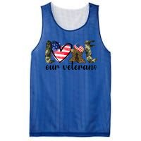 Love Our Veterans Gift American Flag Veterans Day Military Gift Mesh Reversible Basketball Jersey Tank