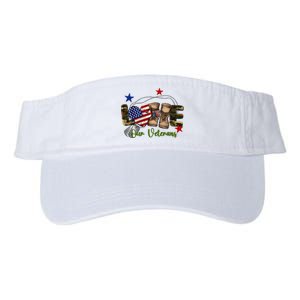 Love Our Veterans Day Proud Military American Flag Valucap Bio-Washed Visor