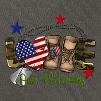 Love Our Veterans Day Proud Military American Cotton Canvas Backpack