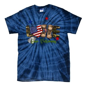 Love Our Veterans Day Proud Military American Tie-Dye T-Shirt