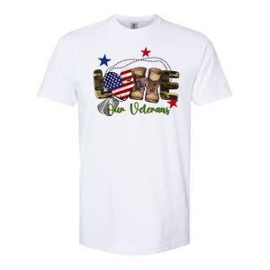 Love Our Veterans Day Proud Military American Softstyle CVC T-Shirt