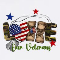 Love Our Veterans Day Proud Military American Cooling Performance Crew T-Shirt