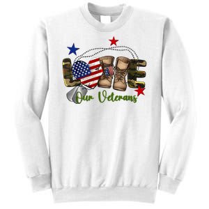 Love Our Veterans Day Proud Military American Sweatshirt