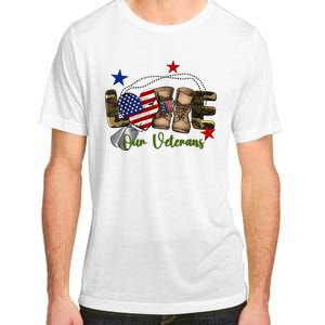 Love Our Veterans Day Proud Military American Adult ChromaSoft Performance T-Shirt