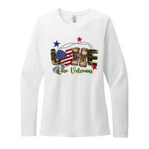 Love Our Veterans Day Proud Military American Womens CVC Long Sleeve Shirt