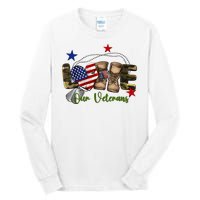 Love Our Veterans Day Proud Military American Tall Long Sleeve T-Shirt