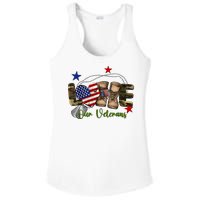 Love Our Veterans Day Proud Military American Ladies PosiCharge Competitor Racerback Tank