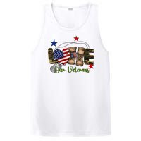 Love Our Veterans Day Proud Military American PosiCharge Competitor Tank